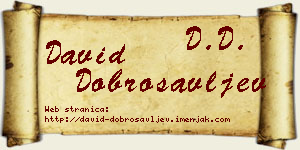 David Dobrosavljev vizit kartica